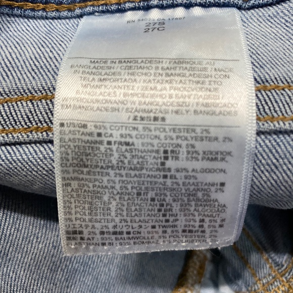 Banana Republic womens premium denim shorts 27s 27 blue Jean shorts 93% cotton - Picture 7 of 8